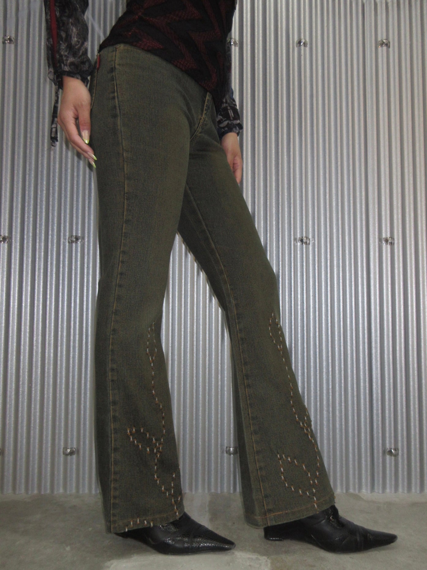 Vintage Design Flare Pants