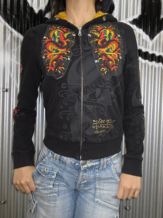 Ed Hardy Vintage Design Zip Top