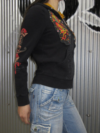 Ed Hardy Vintage Design Zip Top