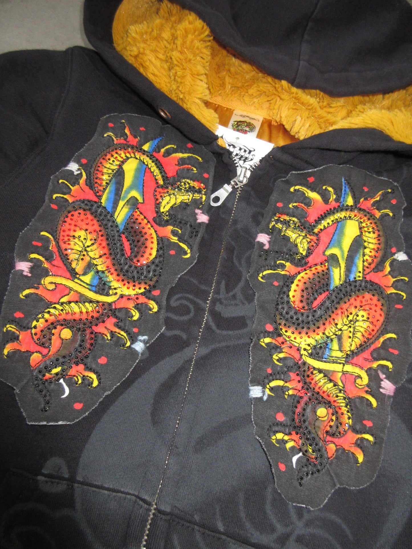 Ed Hardy Vintage Design Zip Top