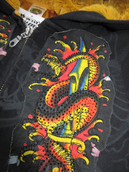 Ed Hardy Vintage Design Zip Top