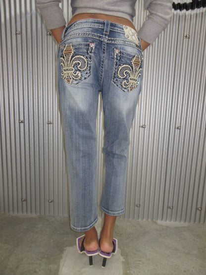 MissMe Vintage Design Capri Pants