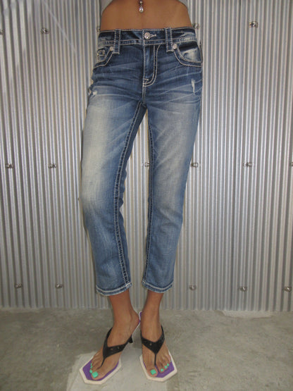 MissMe Vintage Design Capri Pants