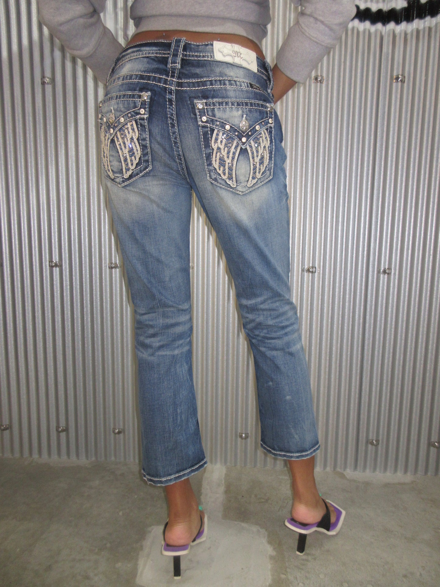 MissMe Vintage Design Capri Pants