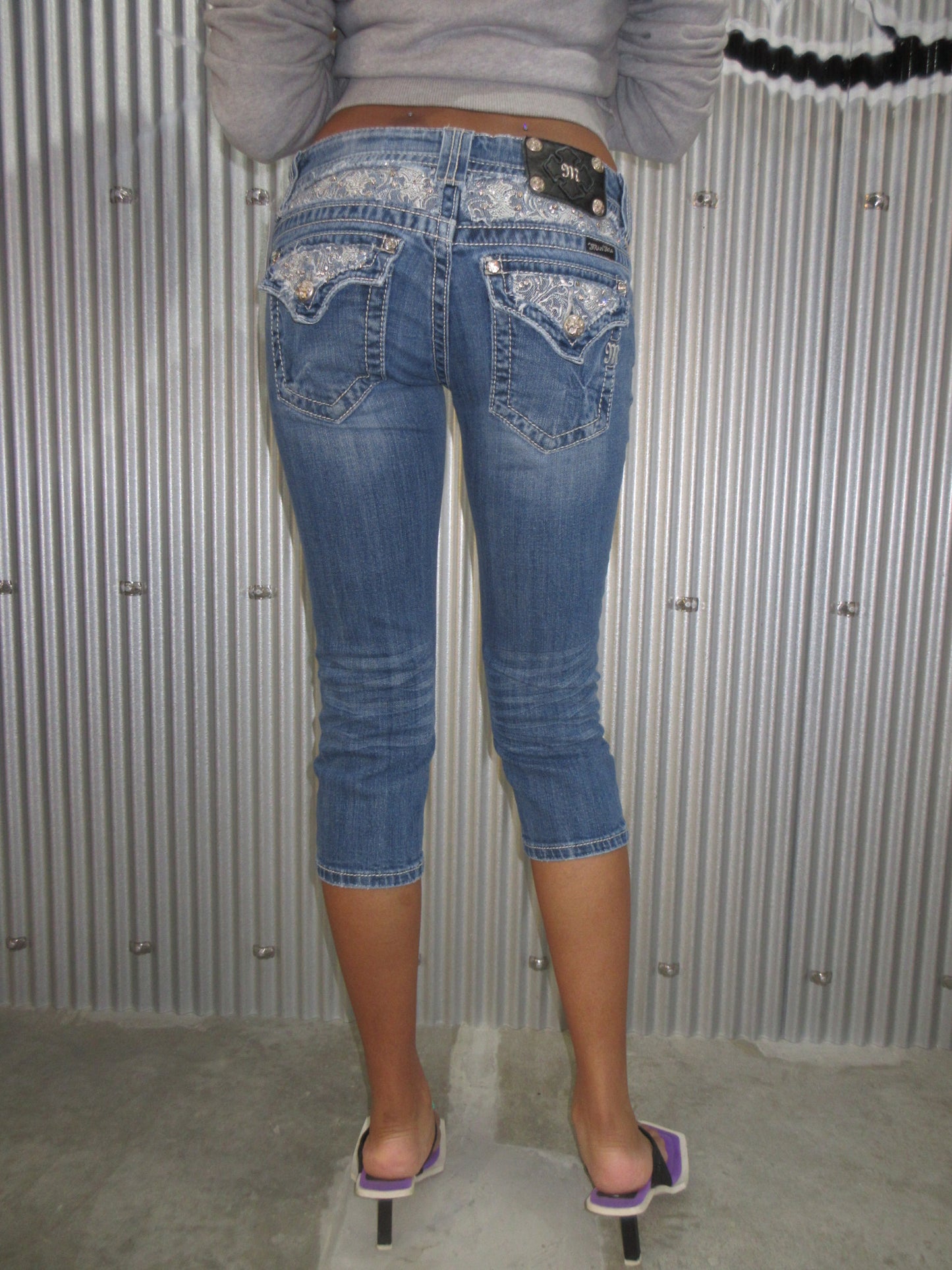 MissMe Vintage Design Capri Pants