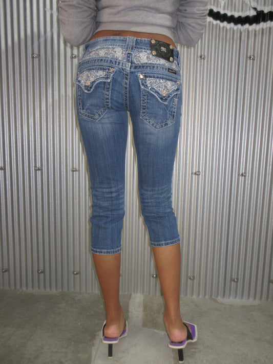 MissMe Vintage Design Capri Pants