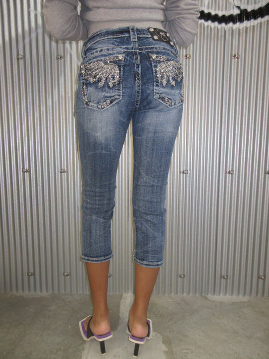 MissMe Vintage Design Capri Pants