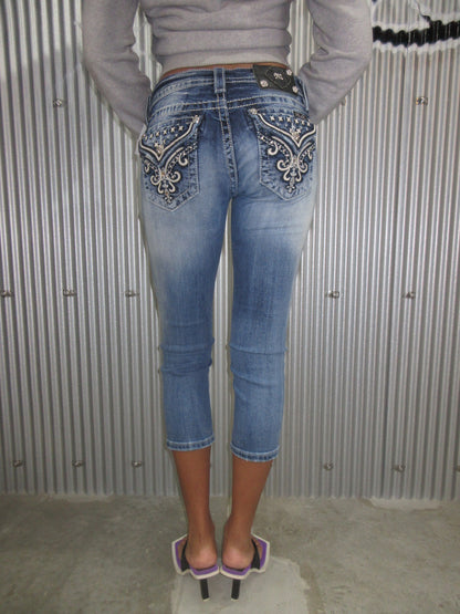 MissMe Vintage Design Capri Pants