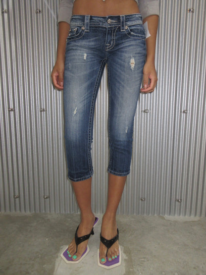 MissMe Vintage Design Capri Pants