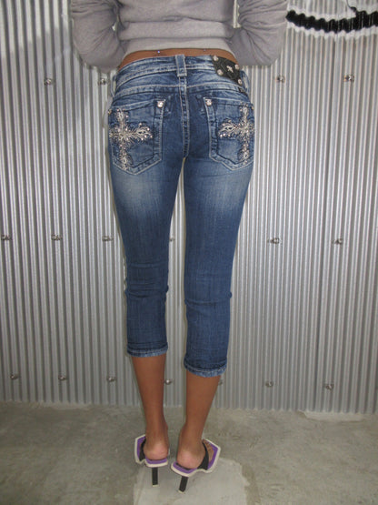 MissMe Vintage Design Capri Pants