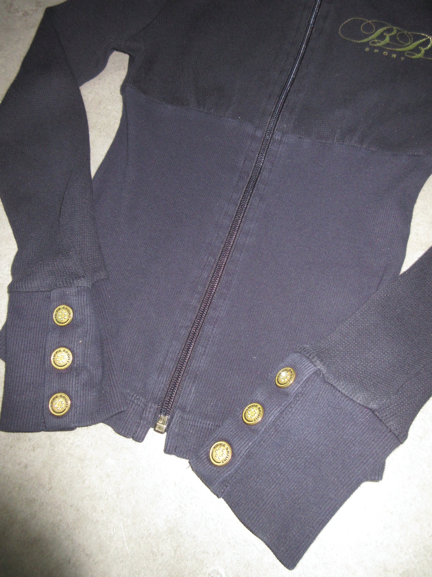 Bebe Sport Vintage Design Zip Top