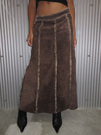 Vintage Design Leather Skirt