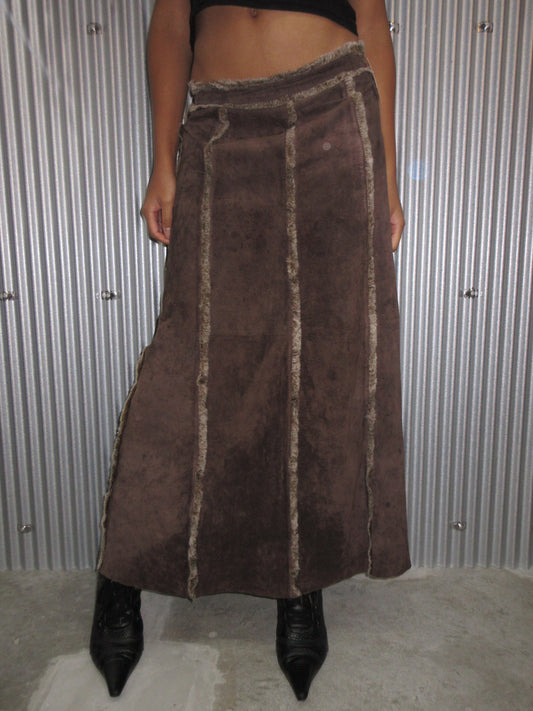 Vintage Design Leather Skirt