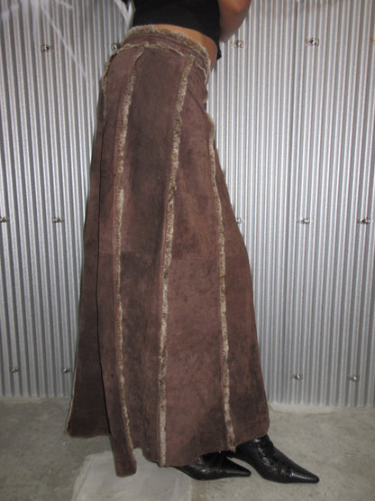 Vintage Design Leather Skirt
