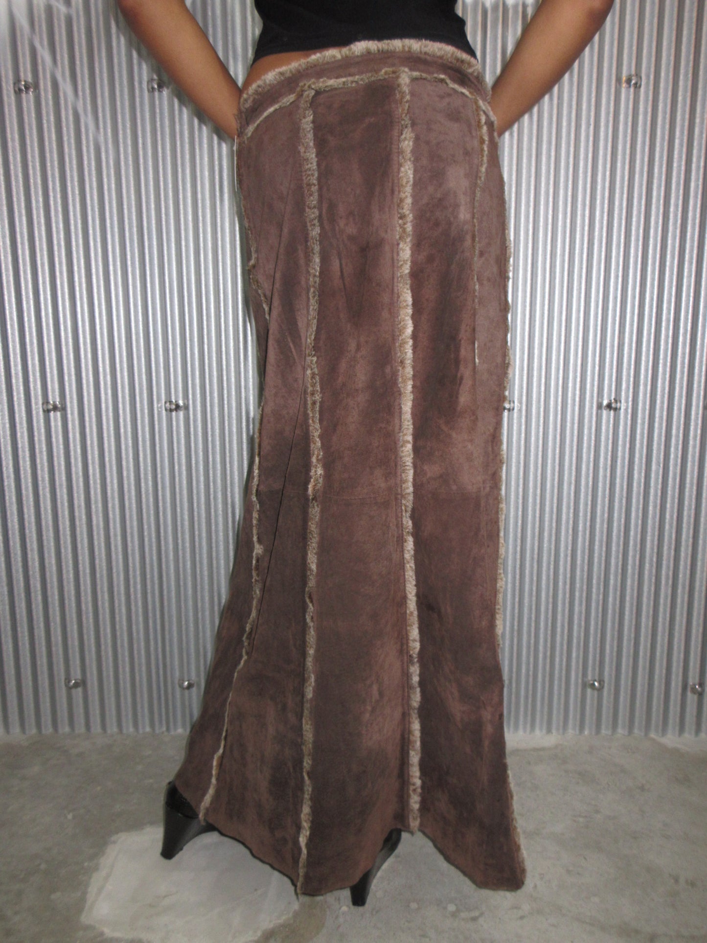 Vintage Design Leather Skirt