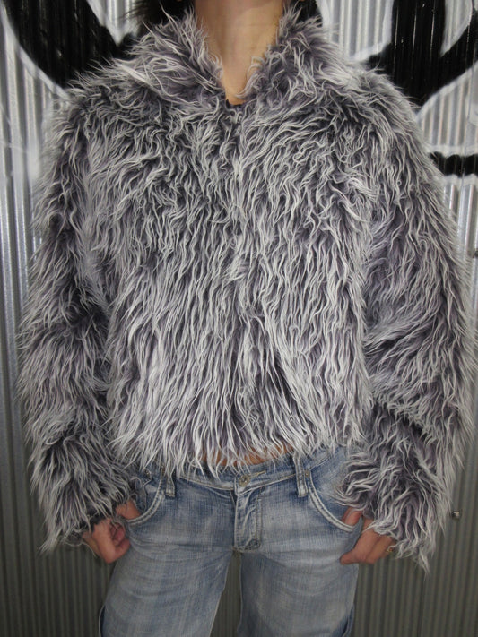Vintage Design Fake Fur Jacket