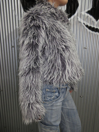 Vintage Design Fake Fur Jacket