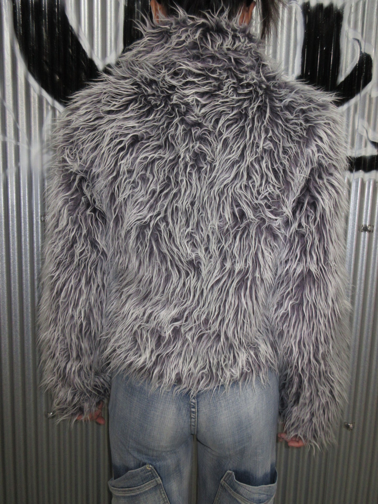 Vintage Design Fake Fur Jacket