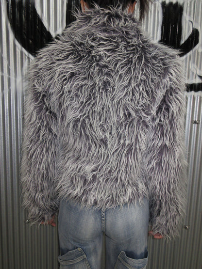 Vintage Design Fake Fur Jacket