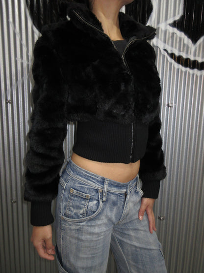 Vintage Design Fake Fur Jacket