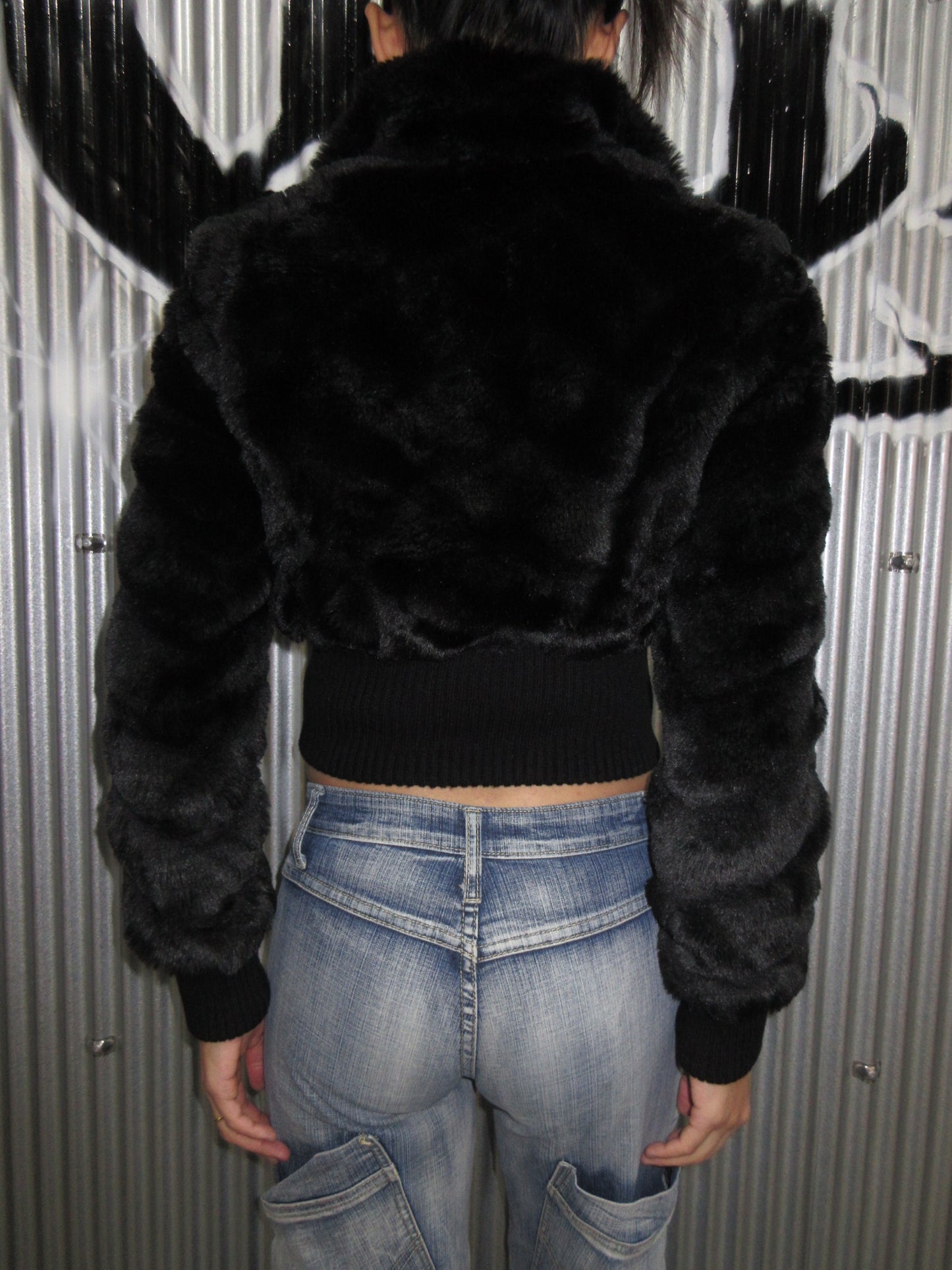 Vintage Design Fake Fur Jacket