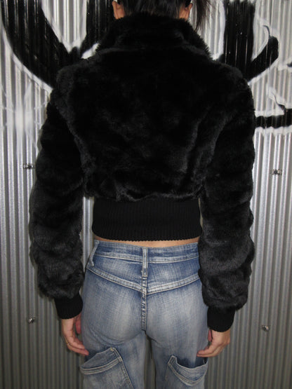 Vintage Design Fake Fur Jacket