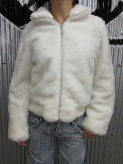 J.Lo Vintage Design Fake Fur Jacket