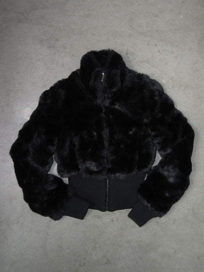 Vintage Design Fake Fur Jacket