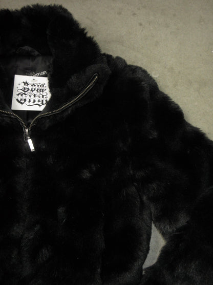 Vintage Design Fake Fur Jacket
