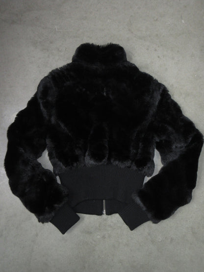 Vintage Design Fake Fur Jacket