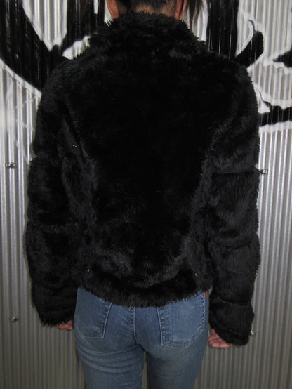 Vintage Design Fake Fur Jacket