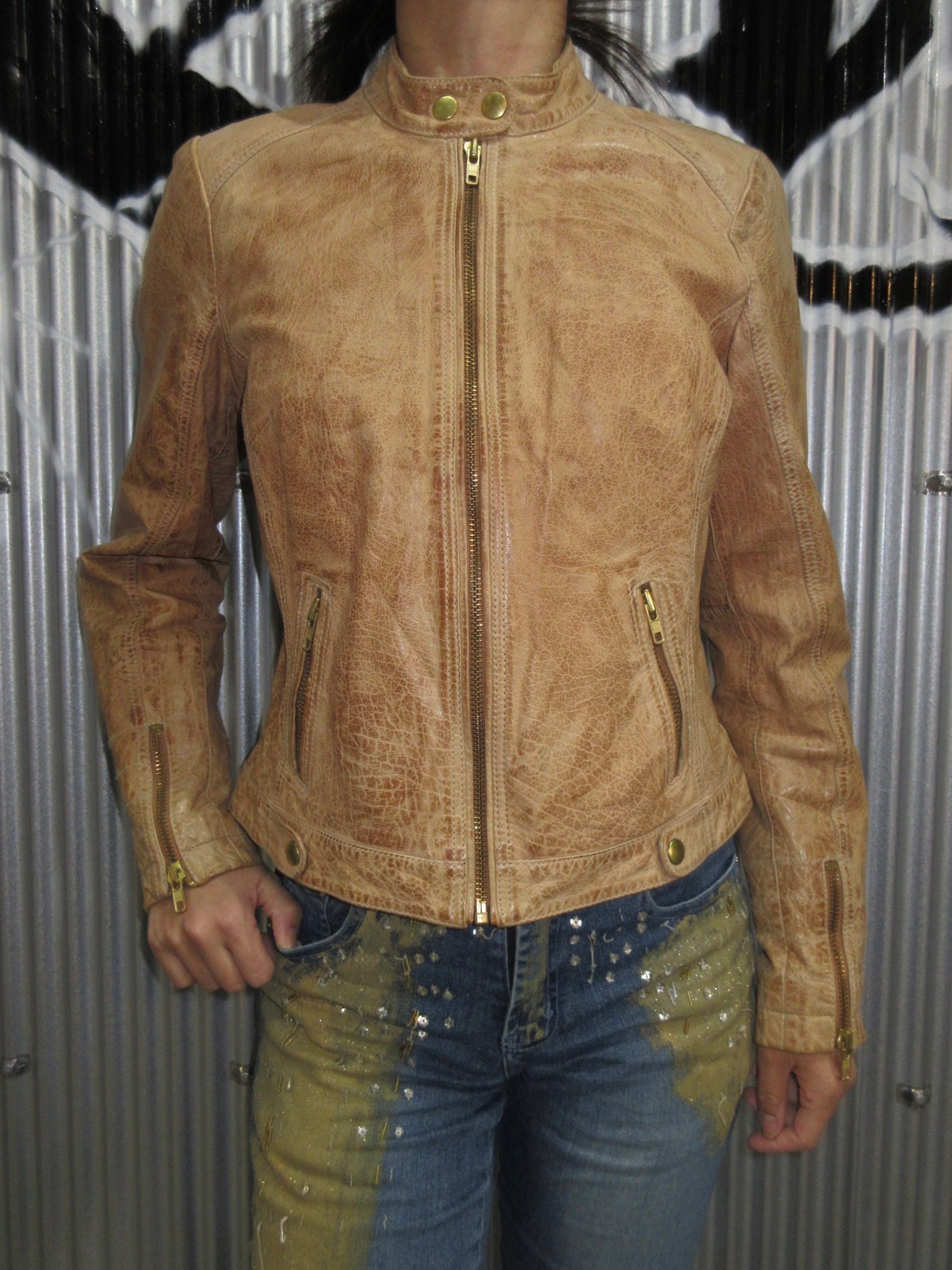 Vintage Design Leather Jacket