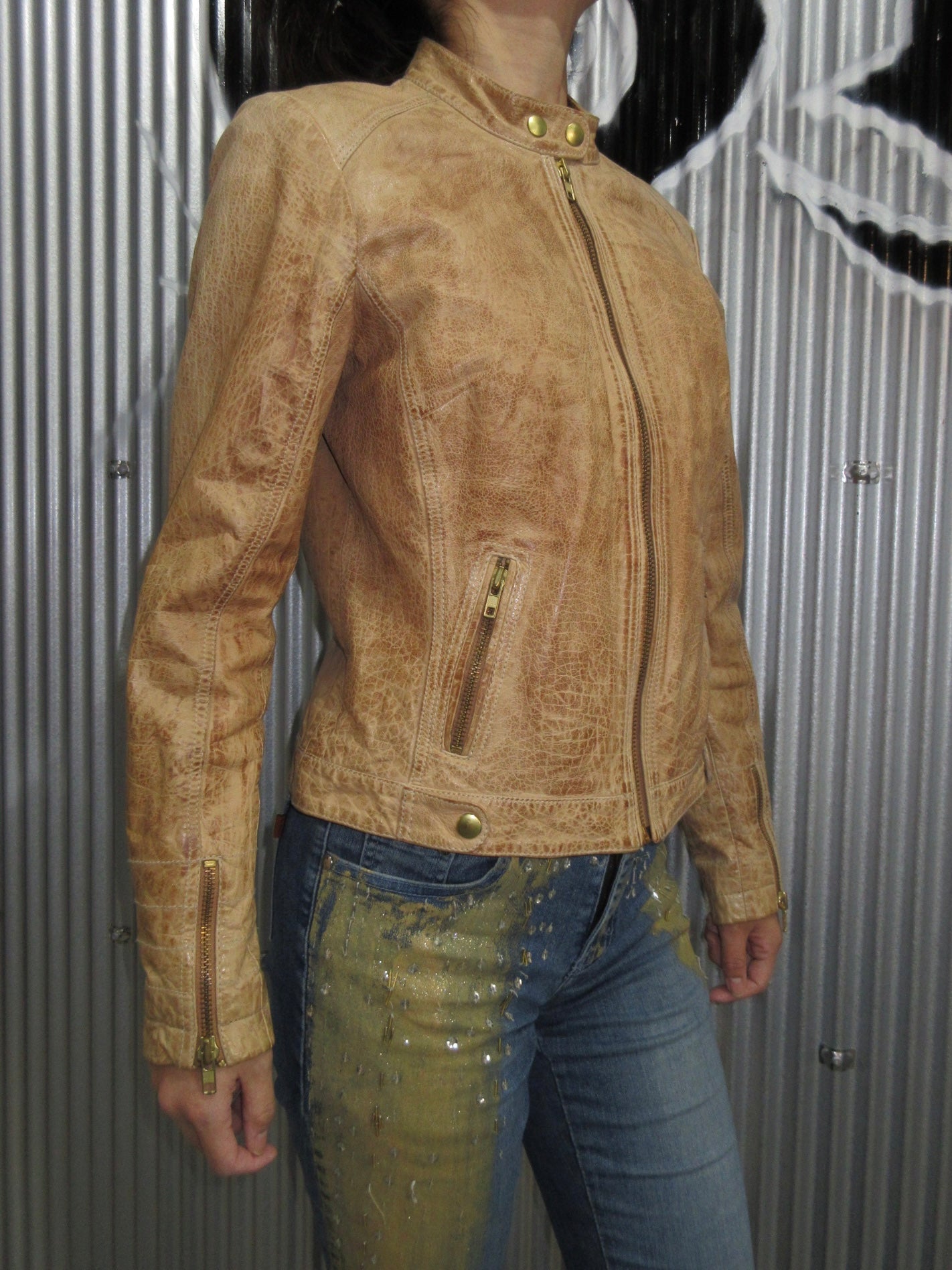 Vintage Design Leather Jacket