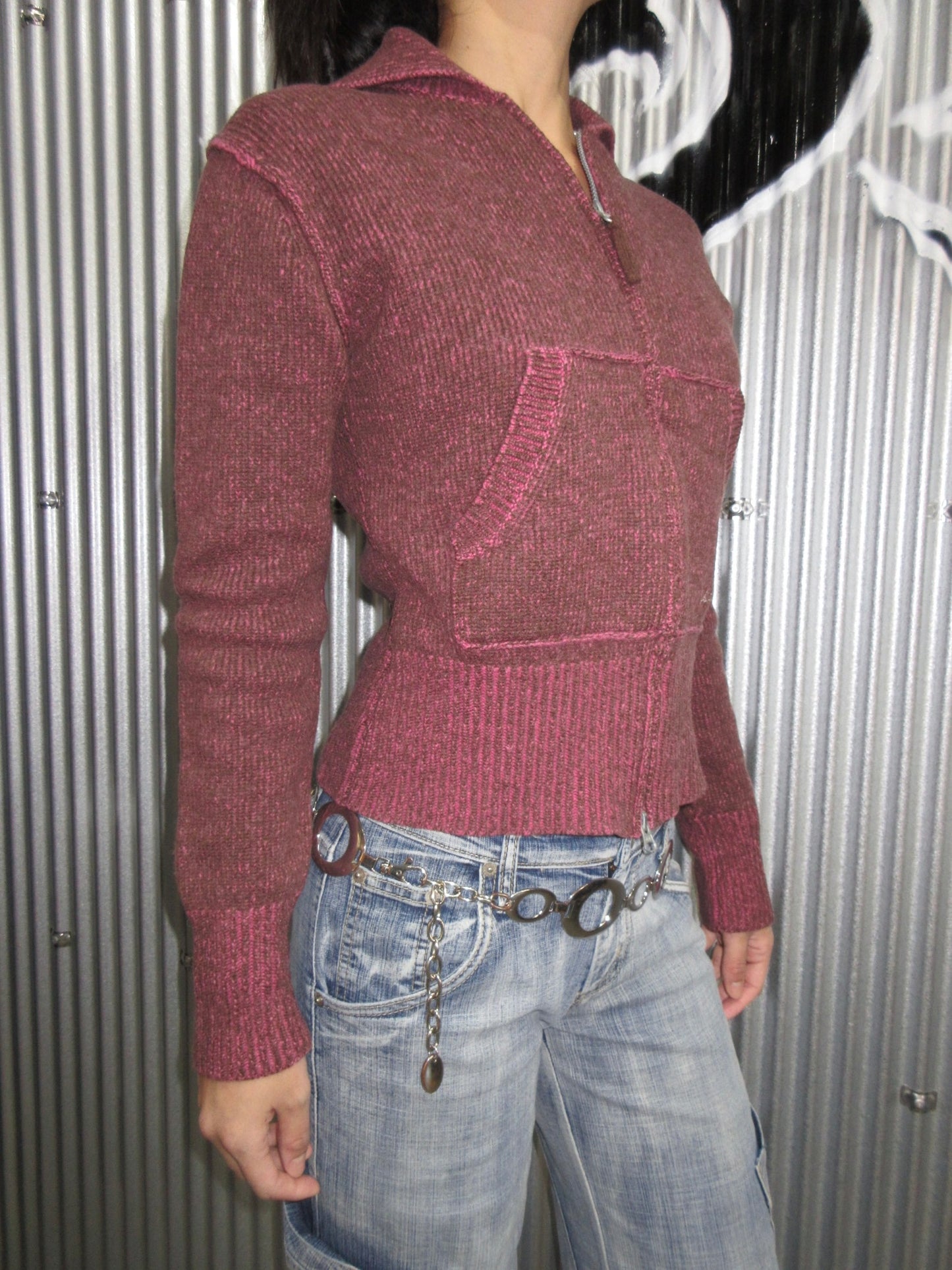 Vintage Design Zip Top
